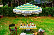 Tiffany - Vintage Garden Parasol – Jaipur Garden Parasols