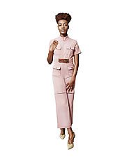 Short Sleeve Belted Jumpsuit for Womens | Ama Nwoke New York — Ama Nwoke