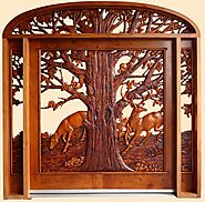 Buy intricately designed hand carved tree doors in 100% Solid Wood