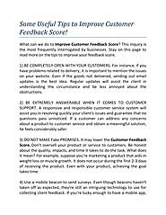 PPT - Some Useful Tips to Improve Customer Feedback Score!