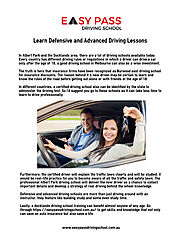 Learn Defensive and Advanced Driving Lessons