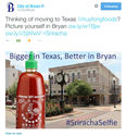 City of Bryan Texas - Sriracha Selfie