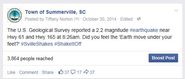 Town of Summerville Earthquakes