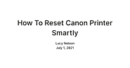 How To Reset Canon Printer Smartly — Teletype