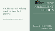 Homework writing services