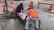 New ADA sidewalk ramp for Houston Parks Board.