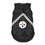 Pittsburgh Steelers Pet Dog Puffer Vest by Little Earth