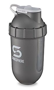 ShakeSphere Tumbler View Gun Metal/White Logo/Clear Window