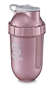 ShakeSphere Tumbler View Rose Gold/White Logo