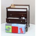 New 3 Chest of Drawers with Change Table Sleigh Design+Change mat Walnut