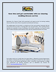 Save time with our cleaning wedding dresses service