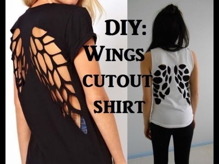Slicing Shirts: 10 Awesome DIY T-Shirt Cut-Outs | A Listly List