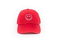 Website at https://reytoz.com/products/red-smiley-face-hat