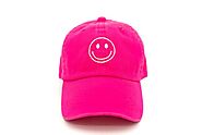Hot Pink Smiley Face Hat - Rey to Z