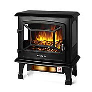 TURBRO Suburbs TS20 Electric Fireplace Infrared Heater, Freestanding Fireplace Stove with Realistic Dancing Flame Eff...