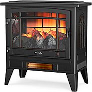 TURBRO Suburbs TS25 Electric Fireplace Infrared Heater - Freestanding Fireplace Stove with Adjustable Flame Effects, ...