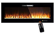 Beyond Breeze 50 Inches Electric Fireplace, Recessed Electric Fireplace 750-1500 Watt Heater (60-97°F Thermostat), Lo...