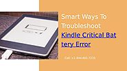 Guide To Fix Kindle Critical Battery Issue