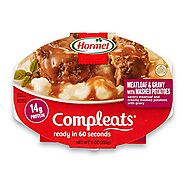 Hormel COMPLEATS Meatloaf & Gravy with Mashed Potatoes, 9 Ounce (Pack of 6)