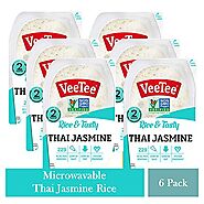 VeeTee Rice & Tasty Thai Jasmine - Microwavable Instant Rice - 10.6 oz - Pack of 6