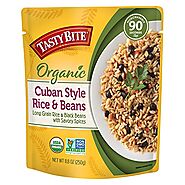 Tasty Bite Cuban Style Rice and Beans, Microwaveable Ready to Eat Entrée, 8 Ounce (Pack of 6)
