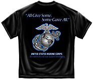 Erazor Bits T-Shirt USmc Marines All Gave Some Some Gave All Black – Casaba Shop