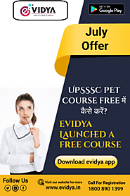 Free UPSSSC PET Course 2021 Available – eVidya