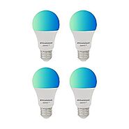 SYLVANIA Wifi LED Smart Light Bulb, 60W Dimmable Full Color A19 - 4 Pack (75764)