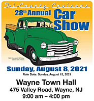 Tri-County Cruisers 28th Annual Car Show, 475 Valley Rd, Wayne, NJ 07470-3532, United States, August 8 2021