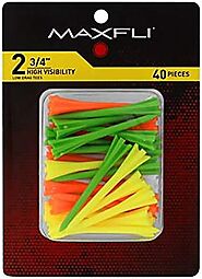 Maxfli Pronged 2.75” High-Visibility Golf Tees – 40-Pack