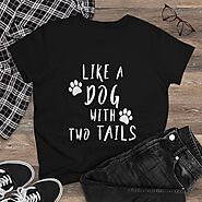 Dog tails Printed t-shirt for women & girls