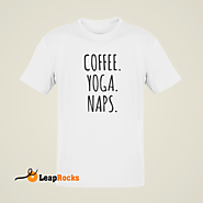 Coffee Yoga Naps Printed t-shirt for men & boys