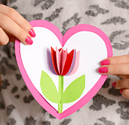 Tulip in a Heart Card for Mother's Day