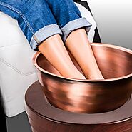 Copper Pedicure Spa Bowl at Living Earth Crafts. Shop Now!