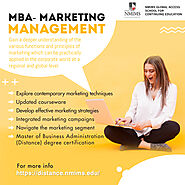 NMIMS Online Distance MBA in Marketing Management - Learning Routes