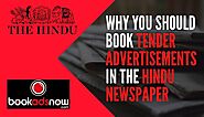 Why You Should Book Tender Advertisements in The Hindu Newspaper