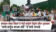 Congress MPs protest against agricultural laws