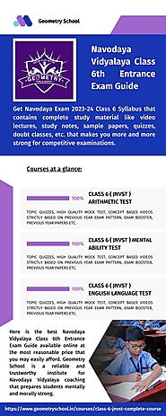 Navodaya Vidyalaya Class 6th Entrance Exam Guide