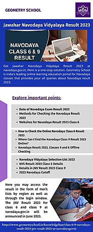 Jawahar Navodaya Vidyalaya Result 2023