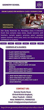 Online Classes for Navodaya Class 9 Entrance Exam