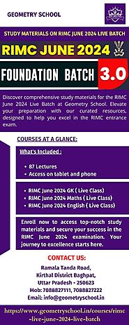 Best Study Materials on RIMC June 2024 Live Batch