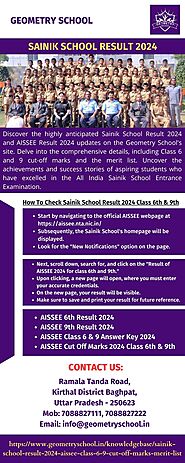 Sainik School Result 2024