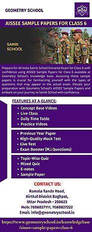 Best AISSEE Sample Papers for Class 6