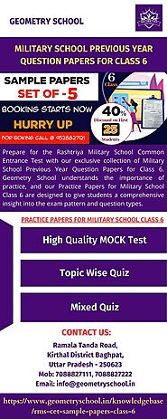 Best Military School Previous Year Question Papers for Class 6