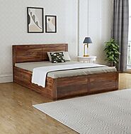 Buy Manila Sheesham Wood Queen Size Bed With Box Storage Upto 60% Off