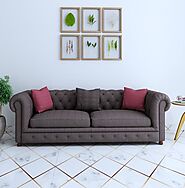 Windsor 3 Seater Sofa Set In Brown Color