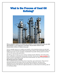 What is the Process of Used Oil Refining?