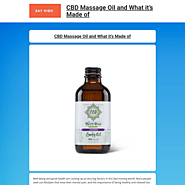 CBD Massage Oil and What it’s Made of