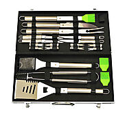 20-Piece Stainless-Steel BBQ Tool Kit - G & F Products