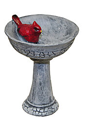 Fairy Garden Miniature, Cardinal Birdbath Pick, Sold by each- 1 Piece